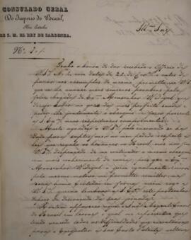 Ofício original enviado por José Matheus Nicolay para Francisco Muniz Tavares (1793-1876), em 27 ...