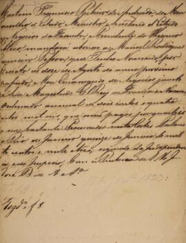 Minuta de decreto de D. Pedro I (1798-1834), redigido por José Bonifácio de Andrada e Silva (1763...