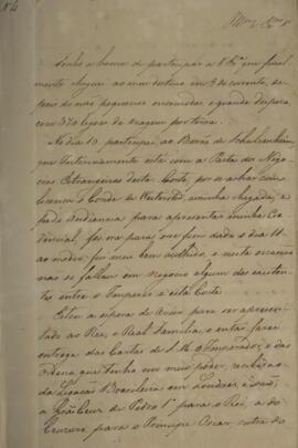 Ofício com data de 13 de agosto de 1830, enviado para Miguel Calmon du Pin e Almeida (1794-1865) ...