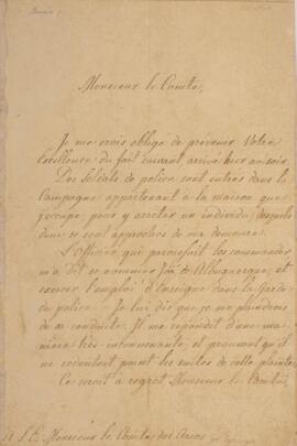 Nota diplomática original de autor não identificado, enviada para Marcos de Noronha e Brito (1771...