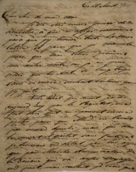 Carta original, sem indicação de autoria, enviada a Sir Charles Stuart (1779-1845), Barão de Roth...