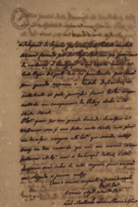 Minuta de ofício de Luís Moutinho Lima Alvares e Silva (1792-1863) apontando que a Carta Régia só...