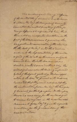 Nota diplomática original, datada do dia 24 de janeiro de 1829, de William Tudor (1779-1830), end...