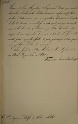 Cópia de despacho n.58 enviado por Francisco Carneiro de Campos (1765-1842), para Eustaquio Adolf...