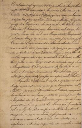 Minuta de nota, datada de 31 de janeiro de 1828, escrita em nome de João Carlos Augusto de Oyenha...