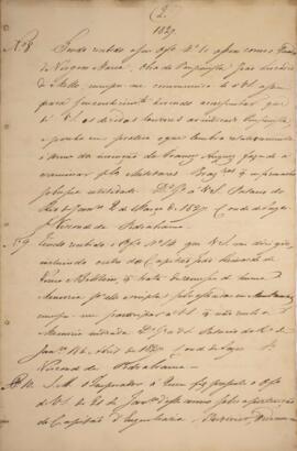 Cópia de despacho nº 8 datado de 2 de março de 1827 em que João Vieira de Carvalho (1781-1847), C...