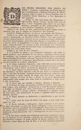 Cópia de decreto de 15 de outubro de 1827 assinado pelo Imperador D. Pedro I (1798-1834) e por Jo...