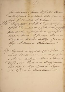 Cópia de despacho nº 19 datado de 12 de setembro de 1827 em que João Vieira de Carvalho (1781-184...