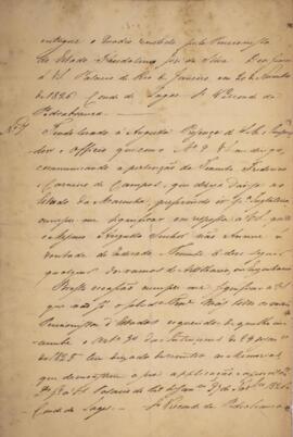 Cópia de despacho nº 7 datado de 27 de novembro de 1826 em que João Vieira de Carvalho (1781-1847...