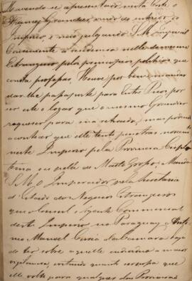 Minuta de despacho, com data de 24 de fevereiro de 1825, discorrendo sobre a apresentação na Cort...