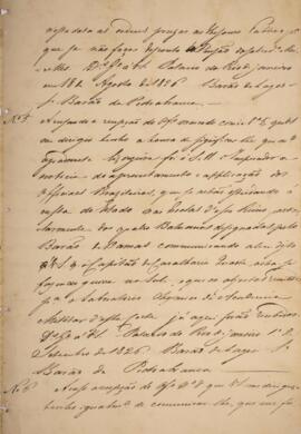 Cópia de despacho nº 6 datado de 20 de novembro de 1826 em que João Vieira de Carvalho (1781-1847...