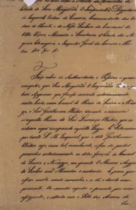 Minuta de nota, datada de 17 de setembro de 1824, escrita por Luiz José de Carvalho e Mello (1764...