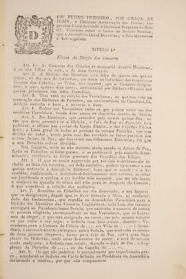 Cópia de decreto de 1 de outubro de 1828 assinado pelo Imperador D. Pedro I (1798-1834) e por Jos...