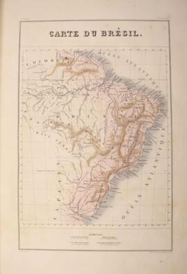 Litografia colorida, datada de 1834 e de autoria de Jean-Baptiste Debret, retratando um mapa do I...