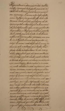 Processo de protesto original datado de 8 de agosto de 1812, do escrivão Manuel Pinto da Cunha, em favor de Antônio Esteves dos Santos, proprietário da sumaca Flor do Porto, apresada pelo navio inglês Amélia no dia 9 de janeiro de 1812 e levada à Serra Leoa. É solicitada uma indenização ao governo britânico referente aos prejuízos oriundos da captura da embarcação