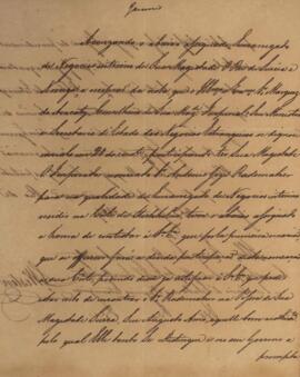 Cópia de nota diplomática enviada por Lourenço Westin (1787-1846) para João Carlos Augusto de Oye...