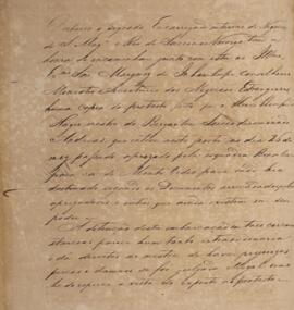 Cópia de nota diplomática enviada por Lourenço Westin (1787-1846) para Antônio Luiz Pereira da Cu...