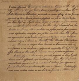 Nota diplomática original enviada por Lourenço Westin (1787-1846) para Antônio Luiz Pereira da Cu...