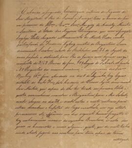 Cópia de nota diplomática enviada por Lourenço Westin (1787-1846) para João Carlos Augusto de Oye...