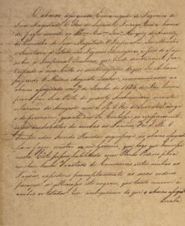 Cópia de nota diplomática enviada por Lourenço Westin (1787-1846) para João Carlos Augusto de Oye...