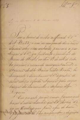 Despacho original n. 65, enviado por Manuel Rodrigues Gameiro Pessoa (s.d.-1846), Visconde de Ita...