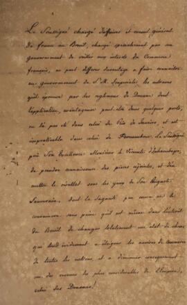 Nota diplomática original enviada por Jacques-Marie Aymard (s.d.-1837), Conde de Gestas, para Ant...