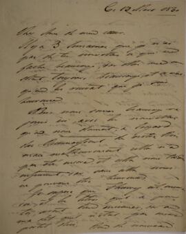 Carta original, sem indicação de autoria, enviada a Sir Charles Stuart (1779-1845), Barão de Roth...