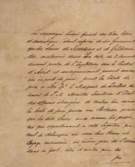 Ofício original, datado de 18 de maio de 1827, enviado por Jean Herman Chrétien Ten Brink, cônsul...