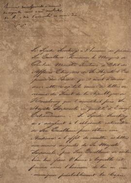 Ofício original, datado de 1 de junho de 1827, enviado para João Severiano Maciel da Costa (1769-...