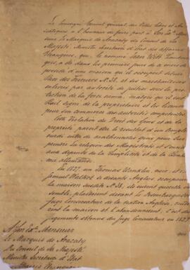 Ofício original, datado de 13 de outubro de 1828, enviado por Jean Herman Chrétien Ten Brink, Côn...