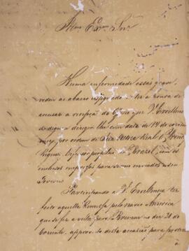 Ofício original, datado de 30 de agosto de 1822 enviado por João Bothe para José Bonifácio de And...