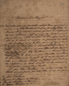 Nota diplomática original, datada de 4 de junho de 1829, enviada por E. M. A. Martini, encarregad...