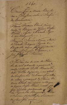 Processo original redigido pelo escrivão Braz Martins Costa Passos com data de 2 de setembro de 1840, no qual se registra o encaminhamento de um conjunto de documentos relacionados ao processo judicial de apreensão do patacho português “Paquete de Benguela”, propriedade de Manoel Joaquim Teixeira e José Joaquim Teixeira, que era comandado pelo mestre Francisco Ferreira Nunes. A embarcação em questão foi capturada por Thomas Frederico Birch, comandante do brigue de guerra inglês “Wizard”. O processo busca reunir informações para a devida tramitação do caso na Comissão Mista anglo-brasileira sobre o tráfico de escravizados.