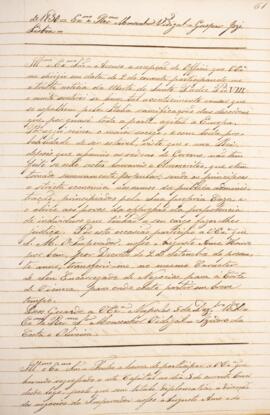 Cópia de ofício enviado pelo Marquês de Rezende para Monsenhor Francisco Corrêa Vidigal (s.d-1838...