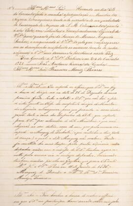 Cópia de ofício enviado por João Antônio Pereira da Cunha (1798-1834), a Francisco Muniz Tavares ...