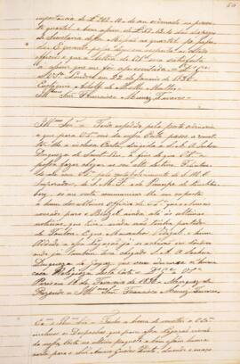 Cópia de ofício enviado pelo Marquês de Rezende para Francisco Corrêa Vidigal (s.d-1838), em data...
