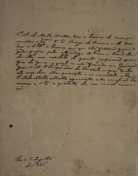 Ofício enviado por Eustáquio Adolfo de Mello Mattos (1795-s.d.), para Domingos Borges de Barros (...
