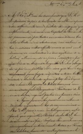 Cópia de despacho enviado por Luís José de Carvalho Melo (1764-1826), para Felisberto Caldeira Br...