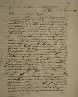 Cópia de nota diplomática enviada por Pedro Cardoso Casado Giraldes (1780-1845) para o subprefeit...