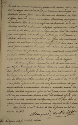 Cópia de despacho n.54 enviado por João Carlos Augusto de Oyenhausen-Gravenburg (1776-1838), Marq...