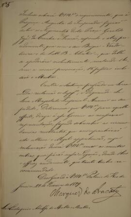 Cópia de despacho n.5 enviado por João Carlos Augusto de Oyenhausen-Gravenburg (1776-1838), Marqu...