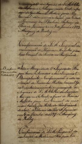 Carta patente com data de 9 de junho de 1827 pela qual se confirma a nomeação de Thomas Messeter ...