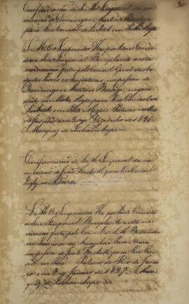 Carta patente com data de 20 de dezembro de 1826 pela qual se confirma a nomeação de Domingos Mar...