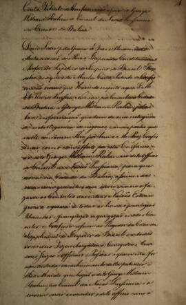 Carta patente com data de 19 de maio de 1826 pela qual se confirma a nomeação de George William R...