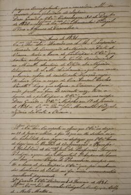 Cópia de ofício enviado por Eustáquio Adolfo de Mello Mattos (1795-s.d.) para o Monsenhor Francis...