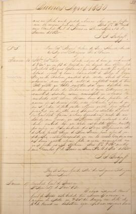 Cópia de ofício enviado por José Agostinho Barboza Junior, para Tomás Guido (1788-1866), ministro...