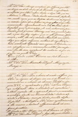 Cópia de ofício enviado por José Marques Lisboa ao Monsenhor Francisco Corrêa Vidigal (s.d-1838),...