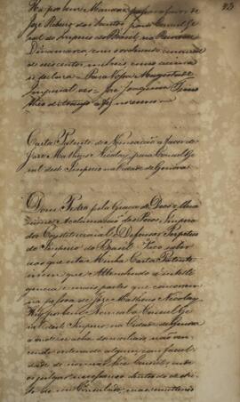 Carta patente com data de 16 de outubro de 1826 pela qual se confirma a nomeação de José Matheus ...