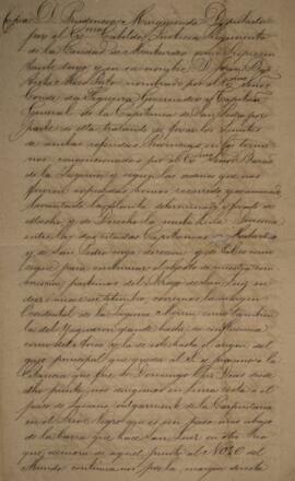 Cópia de despacho datado de 12 de outubro de 1819, discorrendo sobre um Tratado firmado entre o r...