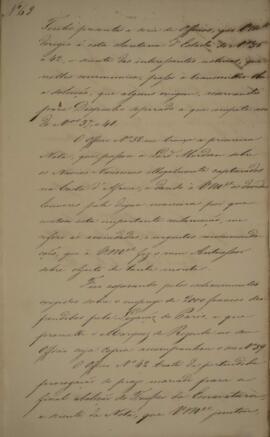 Cópia de despacho n.68 enviado por Miguel Calmon du Pin e Almeida (1794-1865), Marquês de Abrante...